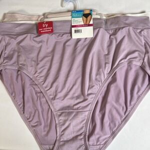 Womens 3 Pack Total Radiant by Vanity Fair SOFT Hi-Cut Briefs XXL 5XL - 12